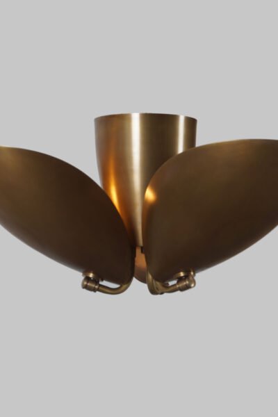 Cockle Brass Flush Mount Light