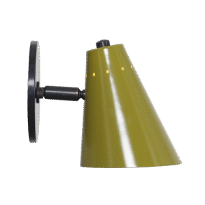Single Light Cone Shade Pivot Brass Wall Sconce