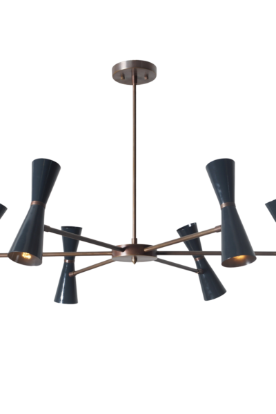 6 Arm Brass Sputnik Chandelier