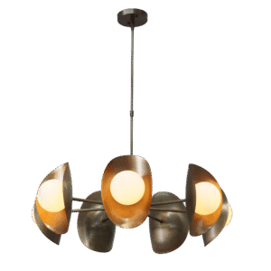 Seven Globe Brass Sputnik Tuna Chandelier Light Fixture