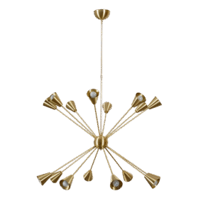 Sixteen Light Sputnik Chandelier Light Fixture