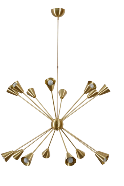 Sixteen Light Sputnik Chandelier Light Fixture
