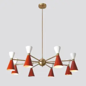 Eight Arm Sixteen Light Sputnik Chandelier