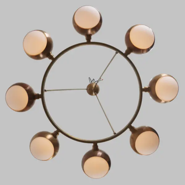 Brass Ring 9 Chandelier - Image 3
