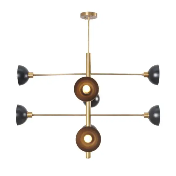 Four Tier Eight Light Sputnik Chandelier - Image 4