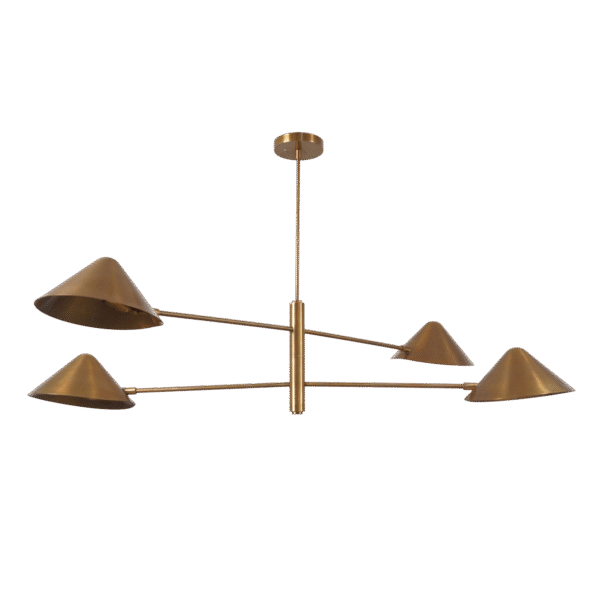 Three Light Cone Chandelier
