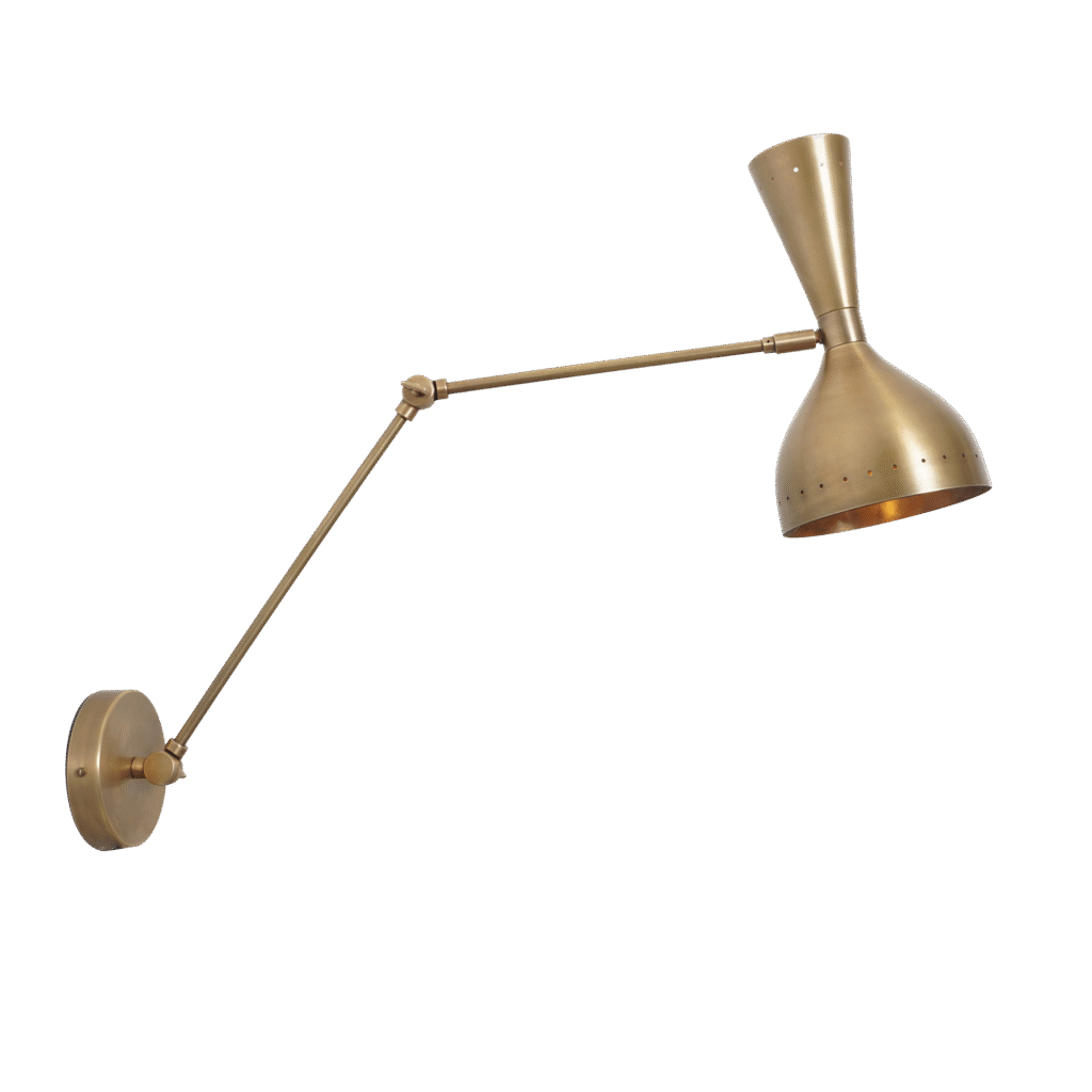 Diabolo wall mounted swing arm lamp