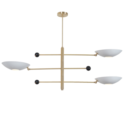 four-curved-disk-shade-brass-pendant-light