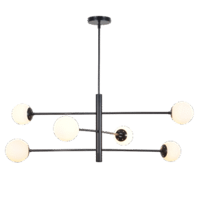 Tortora-6 Brass Chandelier