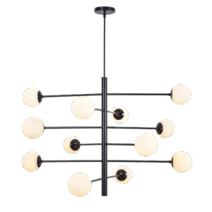Tortora-8 Brass Chandelier