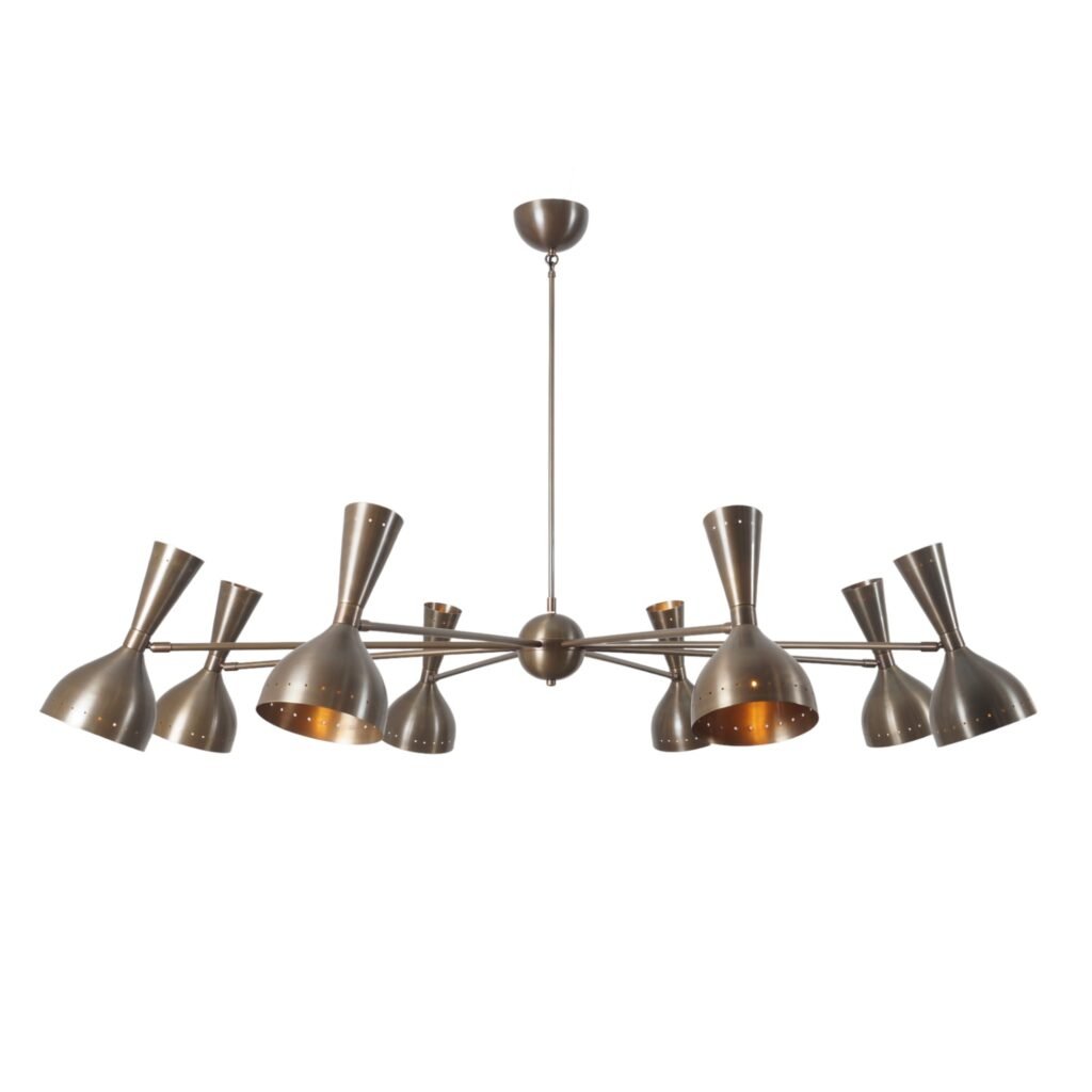 Diabolo Aged Brass Chandelier