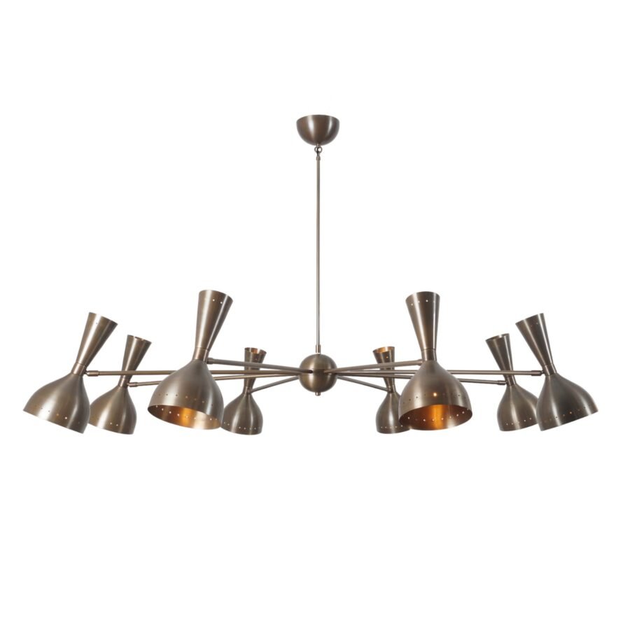 Diabolo Aged Brass Chandelier