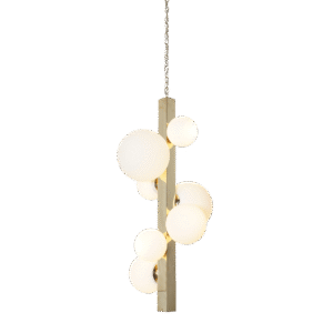 Hidson Brass 7 Globe Chandelier Pendant Light