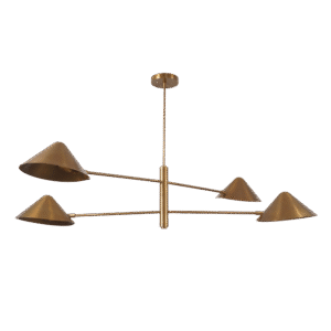 Two Tier Four Light Shade Sputnik Chandelier Light Fixture