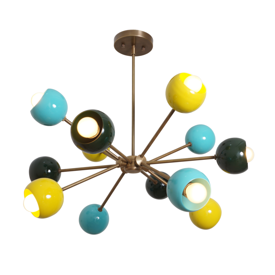 Eyeball 12 Colored Chandelier