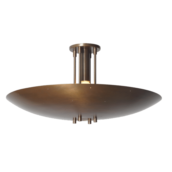 Brass Ceiling Flush Mount Pendant Light Fixture