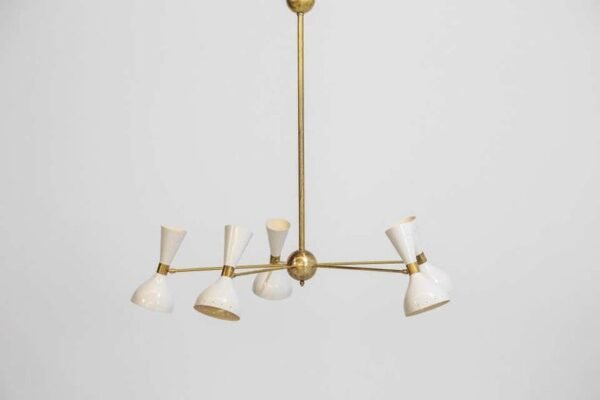 Sputnik Style 5 Arm Modern Brass Sputnik Chandelier - Image 2
