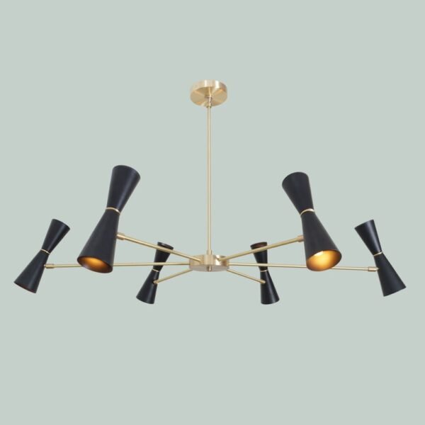 12 Lights Stilnovo Style Modern Brass Sputnik Chandelier - Image 2