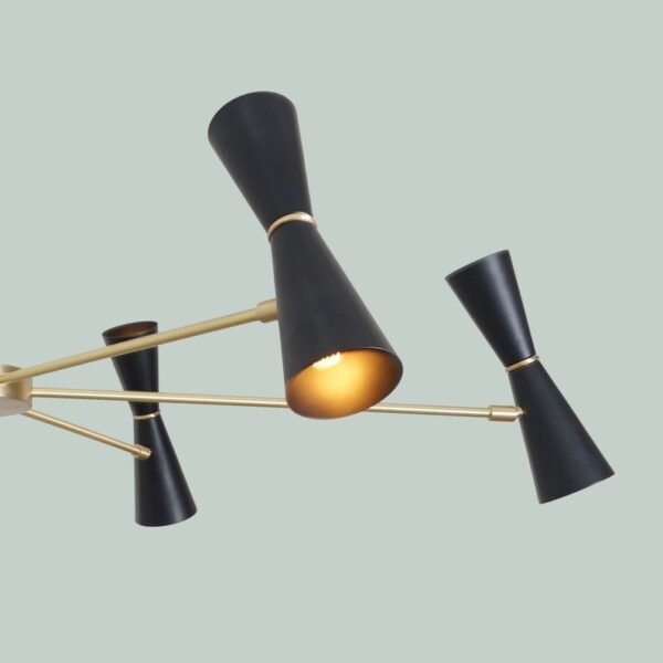 12 Lights Stilnovo Style Modern Brass Sputnik Chandelier - Image 4