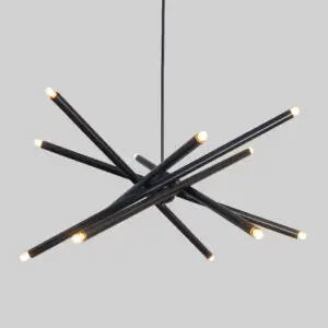 Sixteen Light Brass Sputnik Chandelier