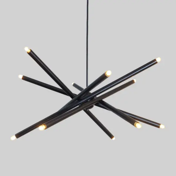 Sixteen Light Brass Sputnik Chandelier