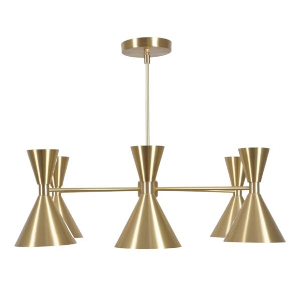 6 Cone modern brass sputnik chandelier - Image 5