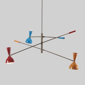 Giano Orbitale 6-Light Brass Chandelier