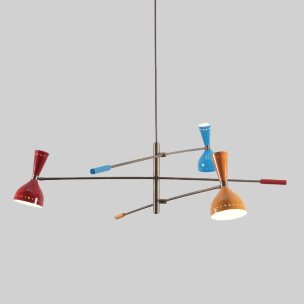 Giano Orbitale 6-Light Brass Chandelier - Image 3