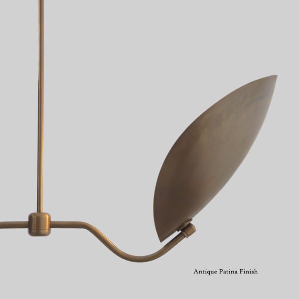 Chiton Two Linear Brass Chandelier - Image 3