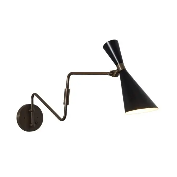 Articulating Adjustable Brass Arm wall lamp - Image 4