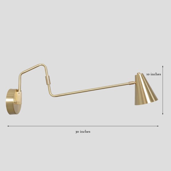 Novel Brass Swing Arm Wall Lamp - Image 6