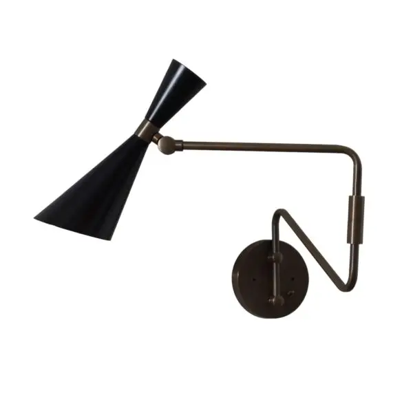 Articulating Adjustable Brass Arm wall lamp - Image 2