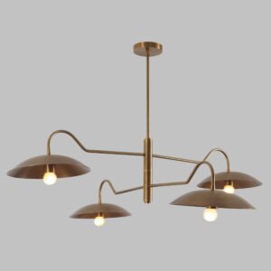 4 light brass chandelier