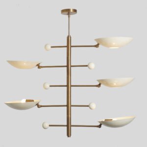Modern Raw Brass Sputnik chandelier light
