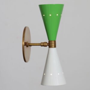 Short Wall Mid Century Modern Polished Brass Sputnik chandelier
