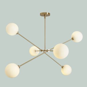 Globe Pendant Mid Century Brass Sputnik chandelier light