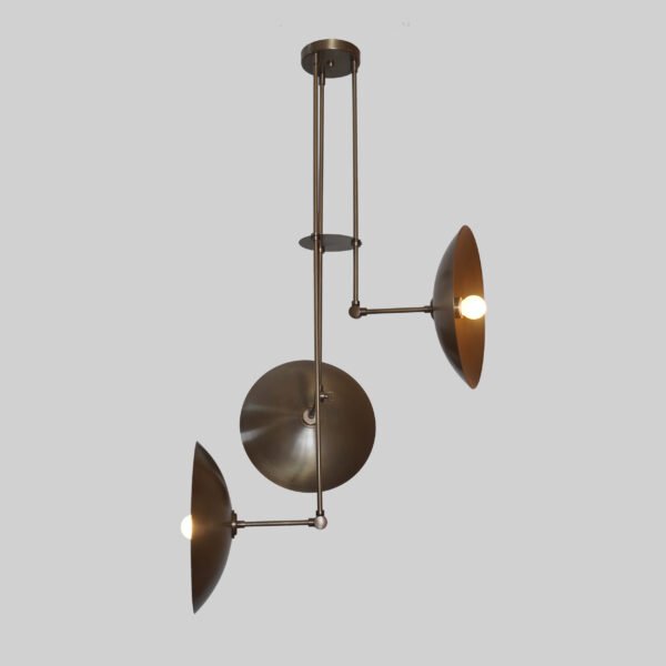 Modern Raw Brass Sputnik chandelier - Image 2