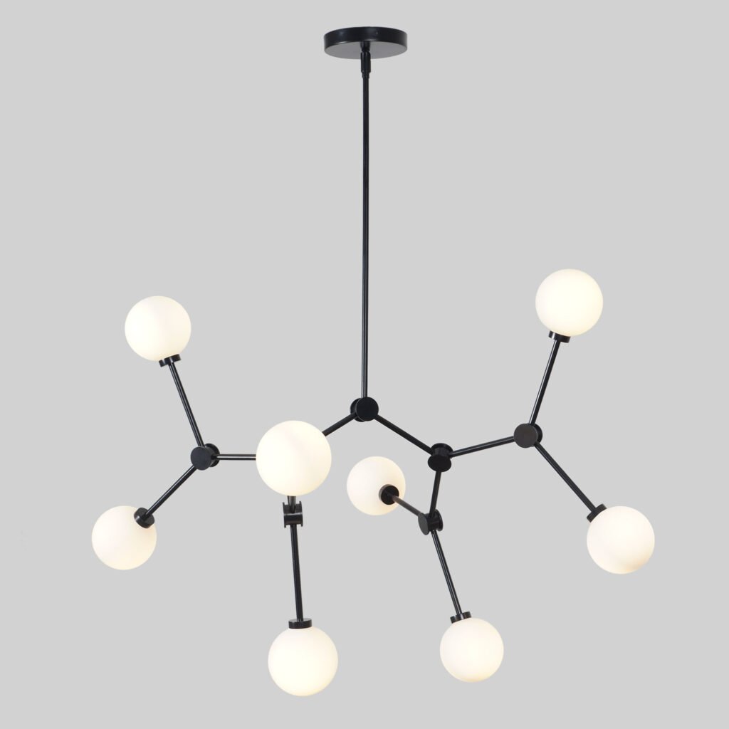 Light Globe Mid Century Brass Sputnik chandelier light