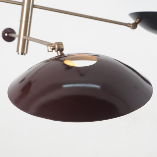 Light Small Pendant Mid Century Modern Raw Brass Sputnik chandelier - Image 2