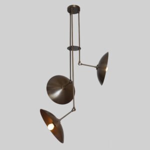 Modern Raw Brass Sputnik chandelier