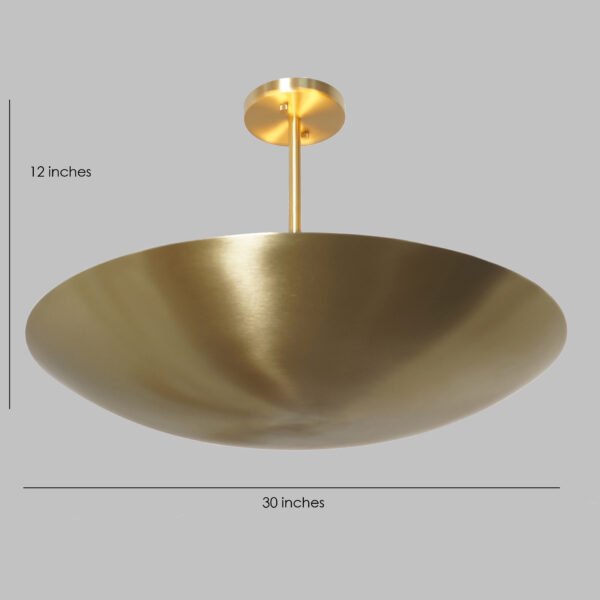 6 Light Elegant Ceiling Flushmount light Pendant Mid Century Modern Raw Brass Sputnik chandelier - Image 3