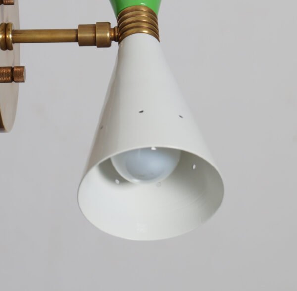 Short Wall Mid Century Modern Polished Brass Sputnik chandelier - Image 2