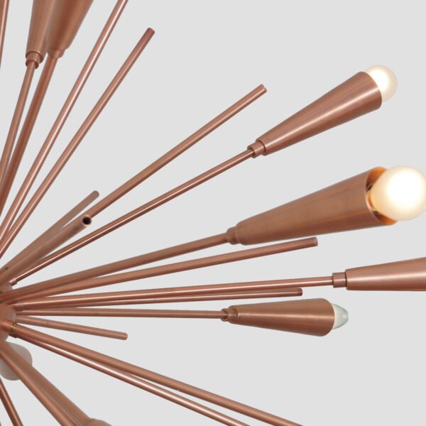 Light Mid Century Brass Sputnik stilnovo chandelier light - Image 2
