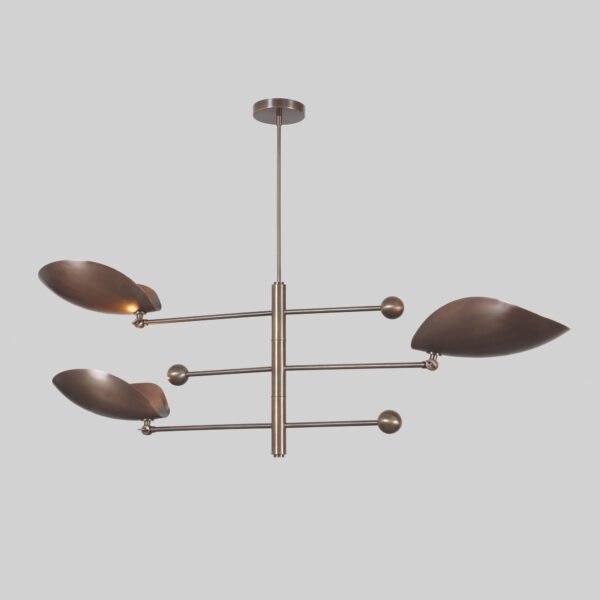 Light Pendant Mid Century Modern Raw Brass Sputnik chandelier light - Image 2