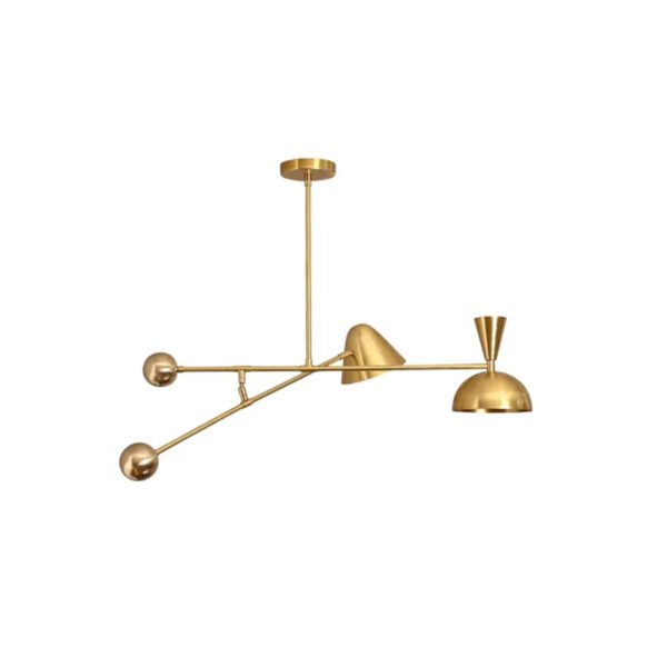 Wall Sconce Mid Century Brass - Image 2