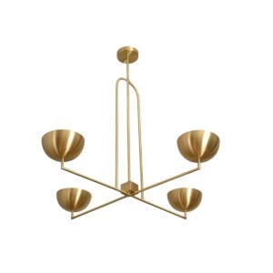 4 Light brass chandelier