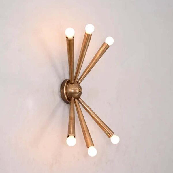 Wall Light Modern Raw Brass Sputnik - Image 4