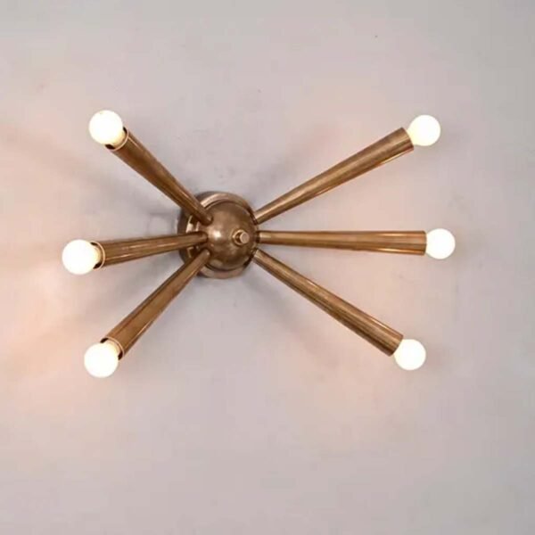 Wall Light Modern Raw Brass Sputnik - Image 3