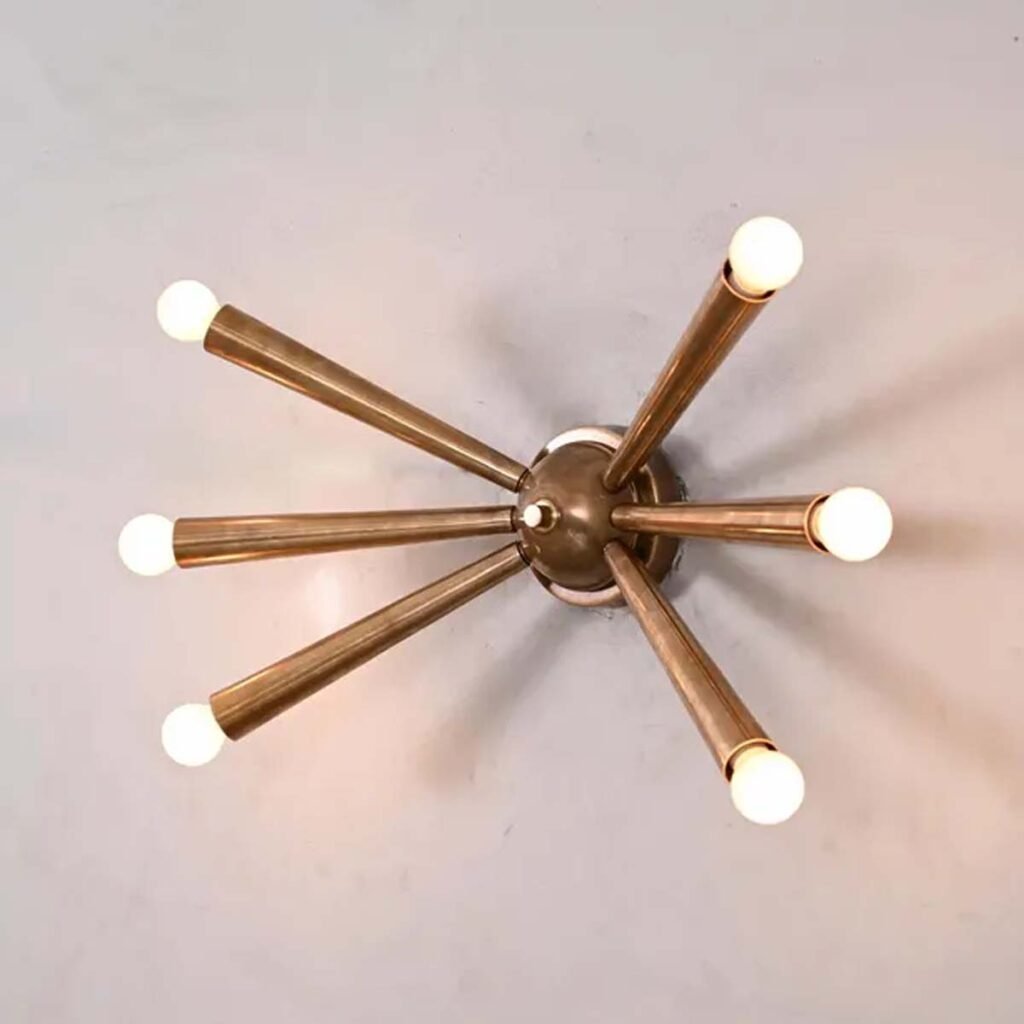 Wall Light Modern Raw Brass Sputnik