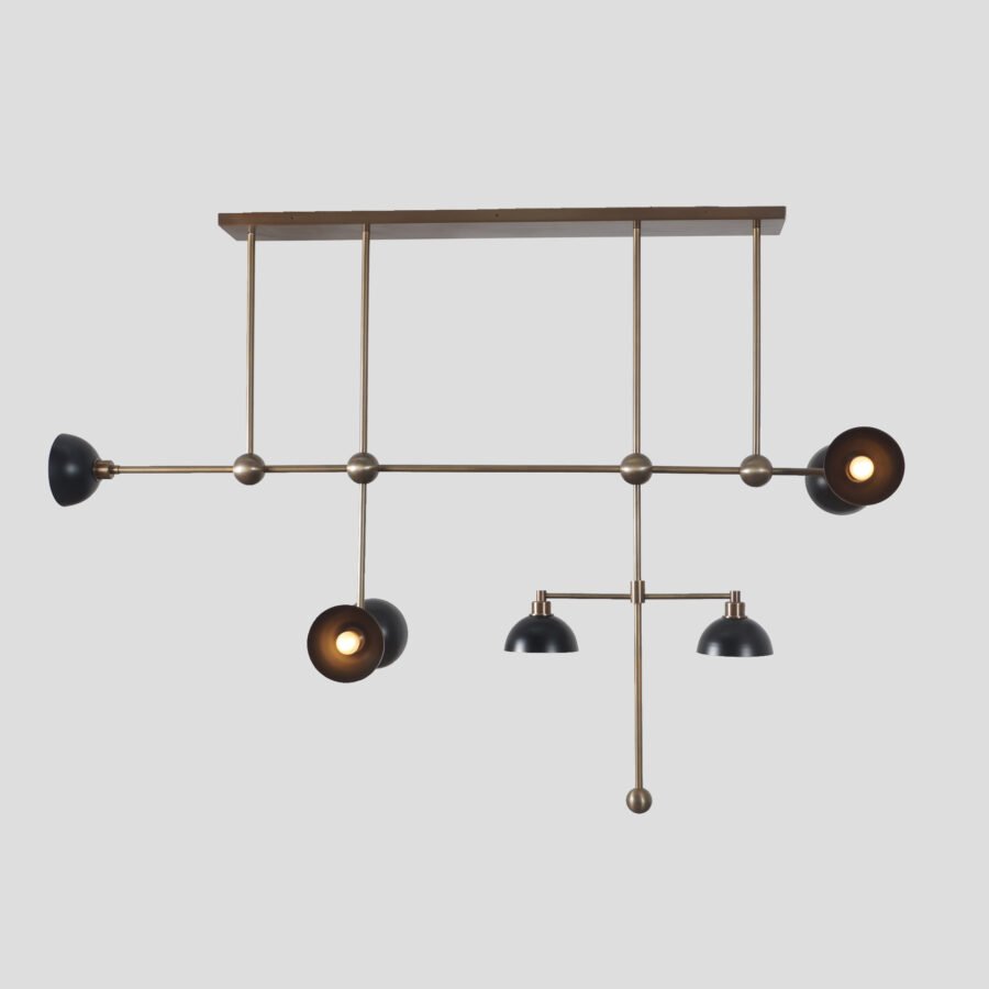 Trapeze 7 Brass Linear Chandelier​